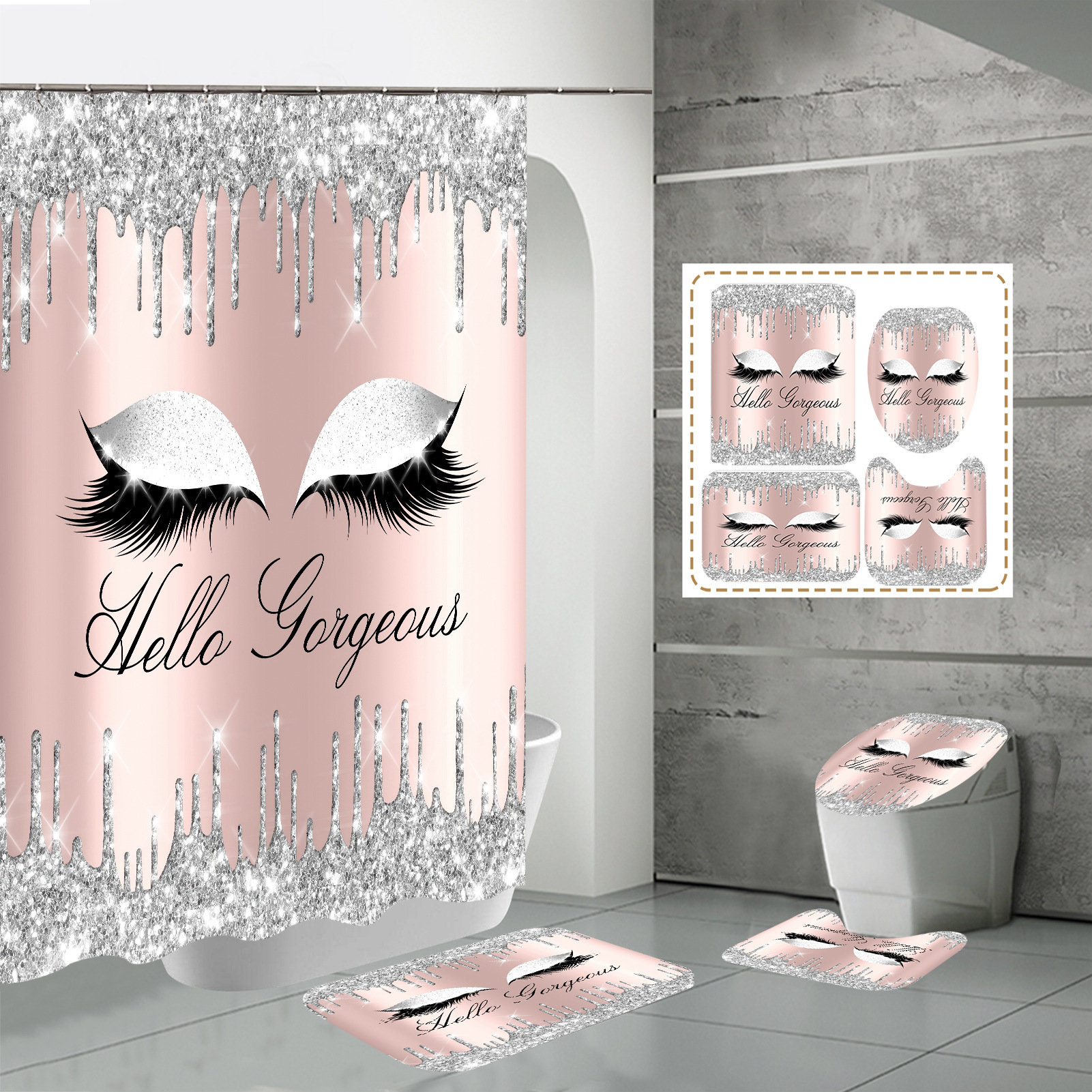 Personalized, fashionable, high-definition digital printing eyelashes, eyes, waterproof bathro,_voghion.com