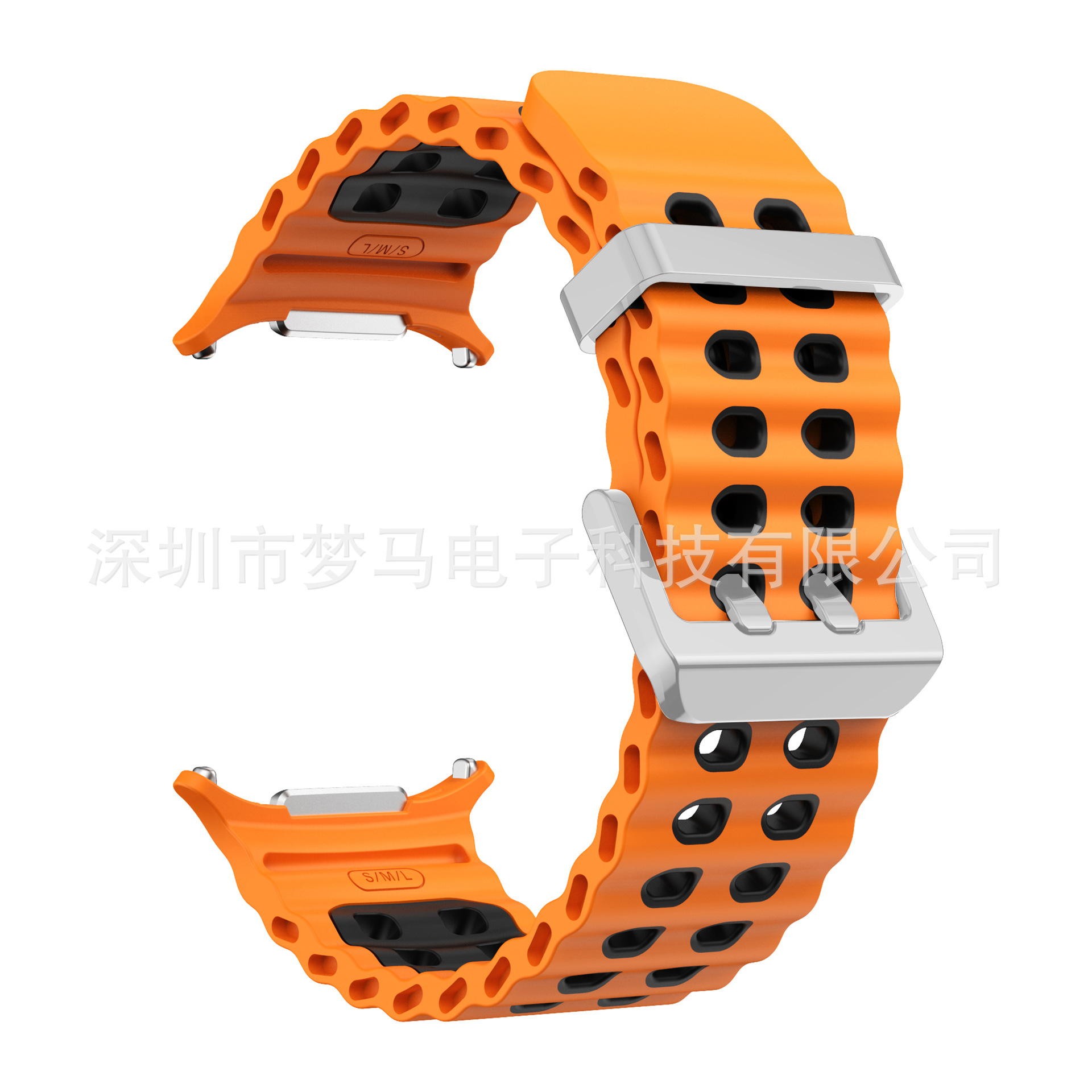 Para Samsung Galaxy Watch7 Ultra Dual Color Ocean Silicone Correa Deportiva Oficial de Doble Botón