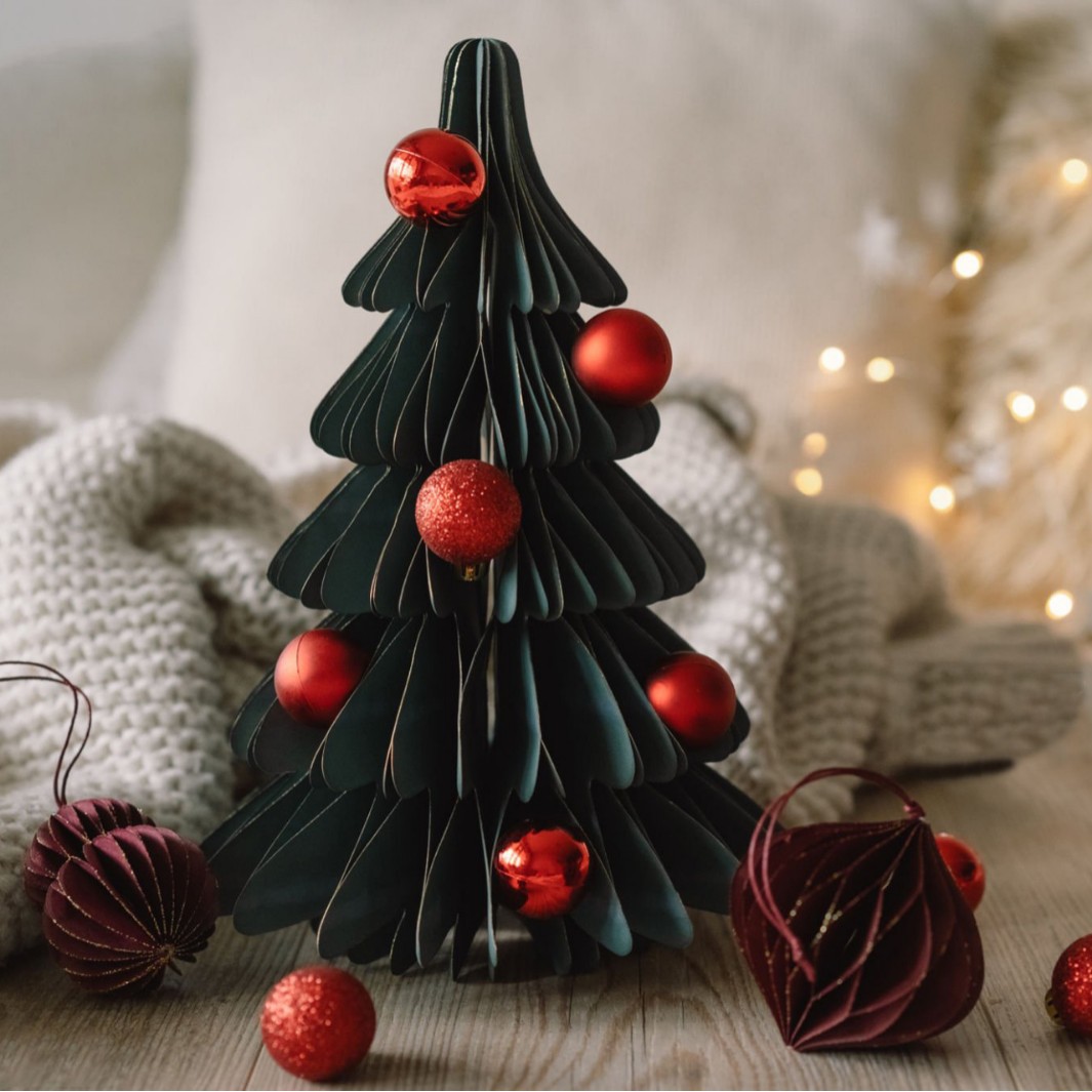 Navidad transfronteriza origami árbol de Navidad decoración decoración mini árbol de Navidad escenario de diseño props decoración del árbol de Navidad