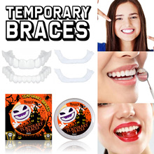 Tonfly跨境 6代无孔牙套 万圣节假牙玩具 牙齿玩具 派对仿真牙套