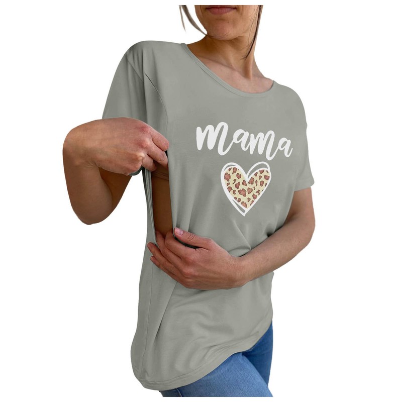 アマゾン欧米の対外貿易tシャツ女性半袖妊婦シャツ授乳服スポット卸売り|undefined