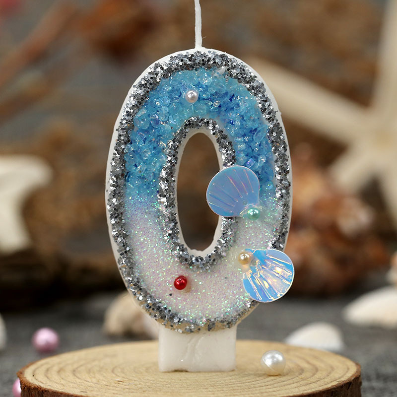 Nuevas velas digitales marinas playa de perlas conchas creativas bienes transfronterizos necesidades diarias venta caliente cumpleaños venta caliente transfronterizas