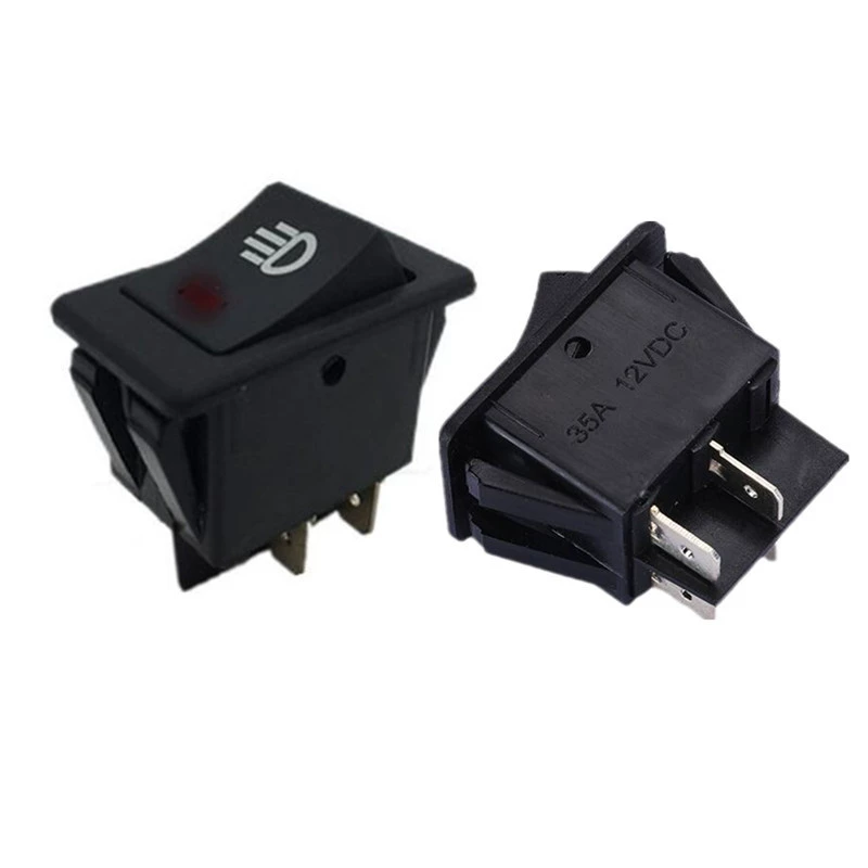 Переключатель для модификации автомобиля ASW-17D, квадратный, типа «кошачий глаз», KCD4, лодочкообразный, для противотуманных фар, отгрузка напрямую с места производства.