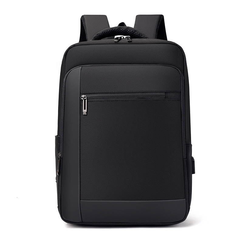 Mochila de color de contraste mochila de negocios de moda mochila de carga USB bolso de la computadora bolso de hombro casual