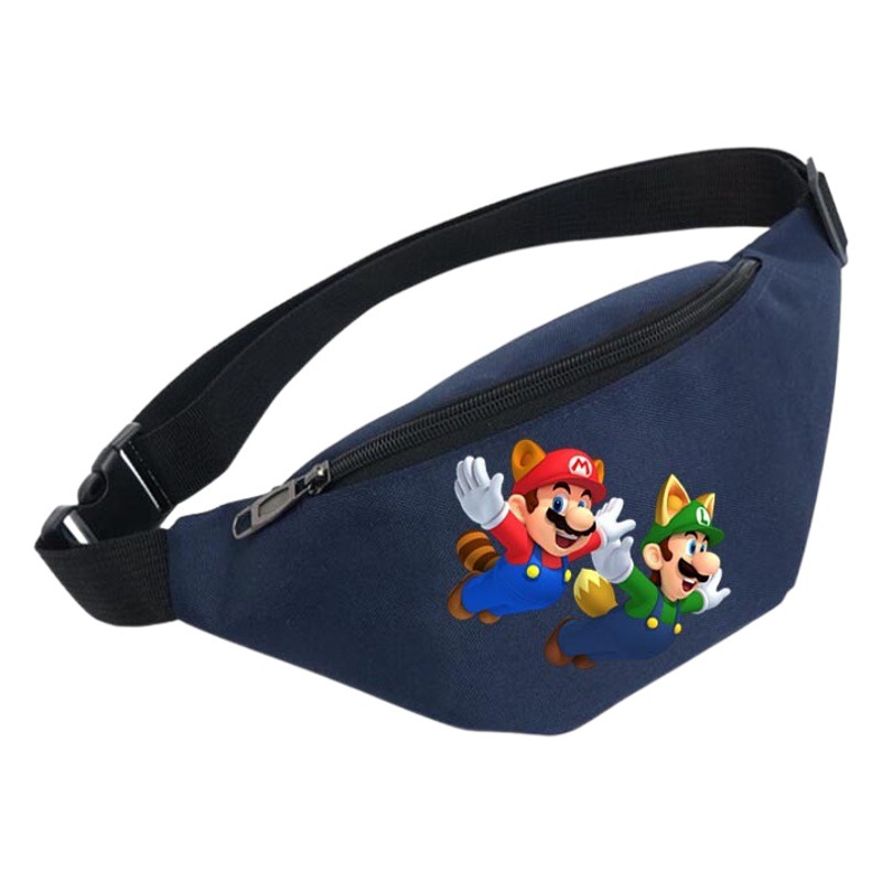 Juego Mario Super Mary bolso de la cintura de los hombres y las mujeres deportes Satchel bolso del teléfono móvil multifuncional bolso de la cintura de dibujos animados monedero