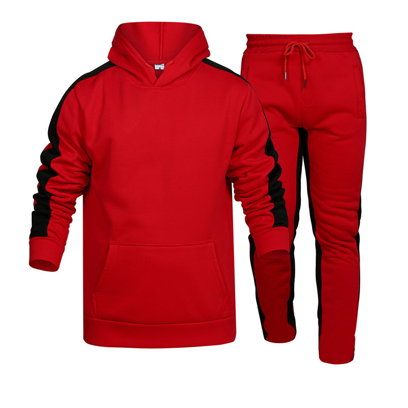 și Set de pulover în dungi pentru femei New Sports Splice Hanorac fitness în contrast pentru bărbați, în două piese_voghion.com