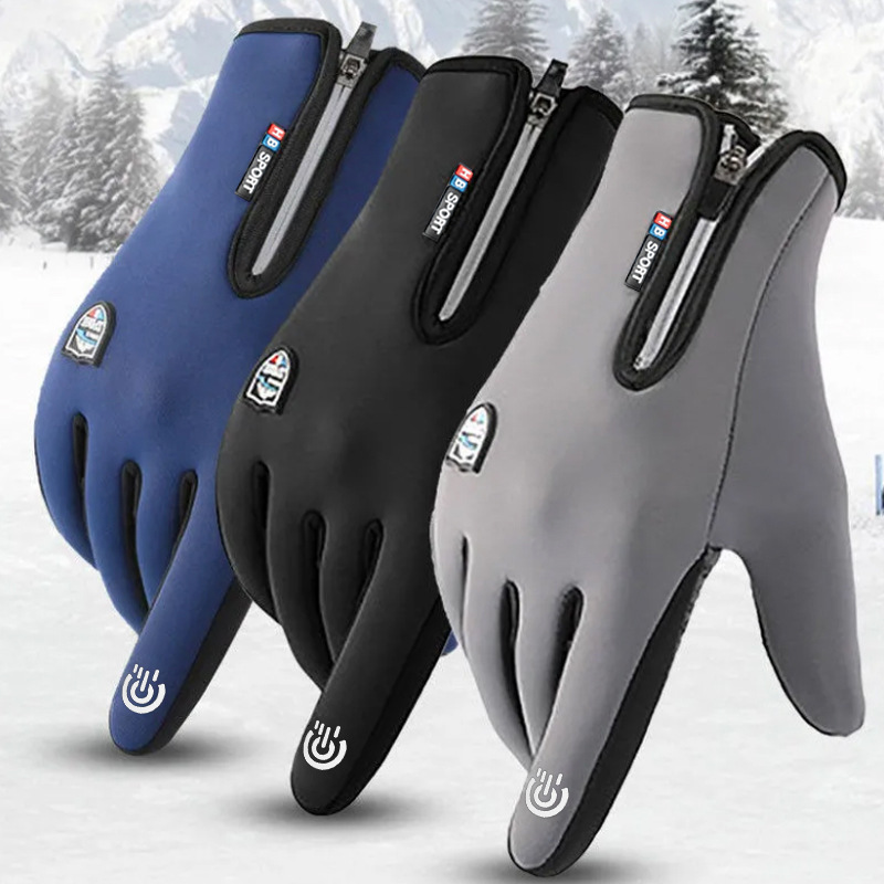 Keep warm men's travel windproof waterproof gloves