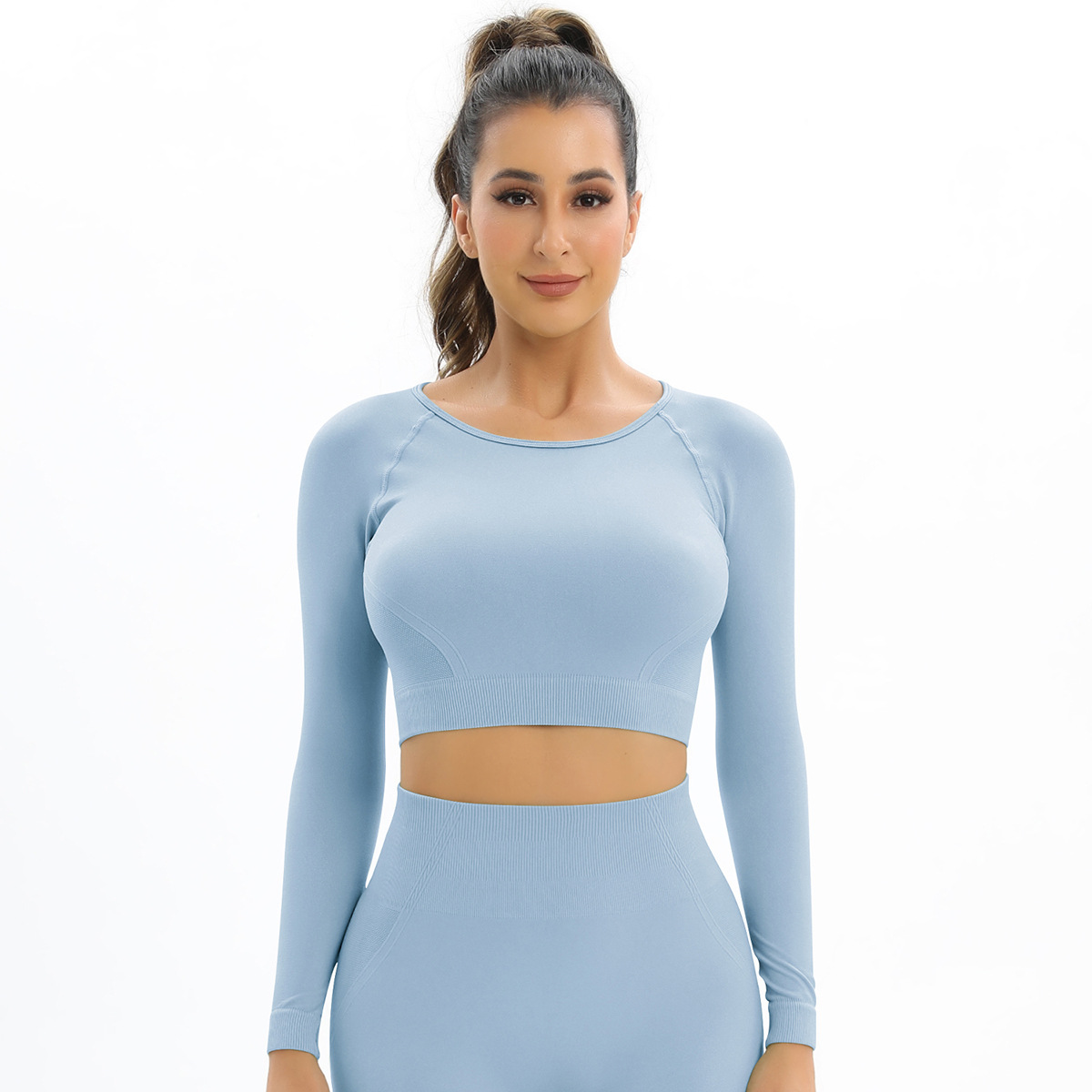 Women's Long Sleeve T-shirt For Exercise And Fitness Training_voghion.com