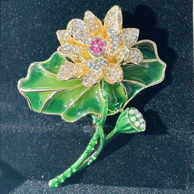 Color Lotus Brooch Guofeng Mother – Yaxa sancaqları