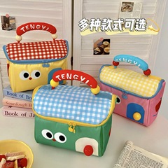 かわいい漫画の小さな家の化粧品バッグ大容量ポータブル収納袋学生ホリデー楽しいお土産ギフトバッグ