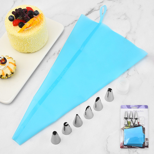 Round mouth cream nozzle, writing string shaped puffs, a complete set of baking tools, 430 stainless steel decorating nozzle card