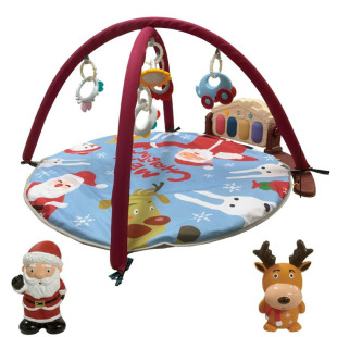 Baby crawling mat music piano game mat pedal early education baby fitness rack toy Christmas version