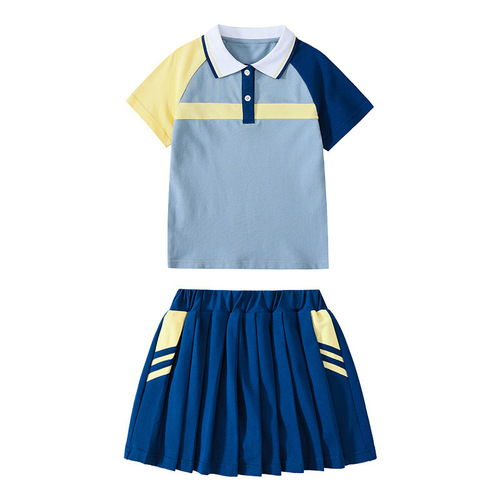 Primary school uniform spring and autumn set British style kindergarten children's sportswear long sleeve class uniform for autumn sports meet