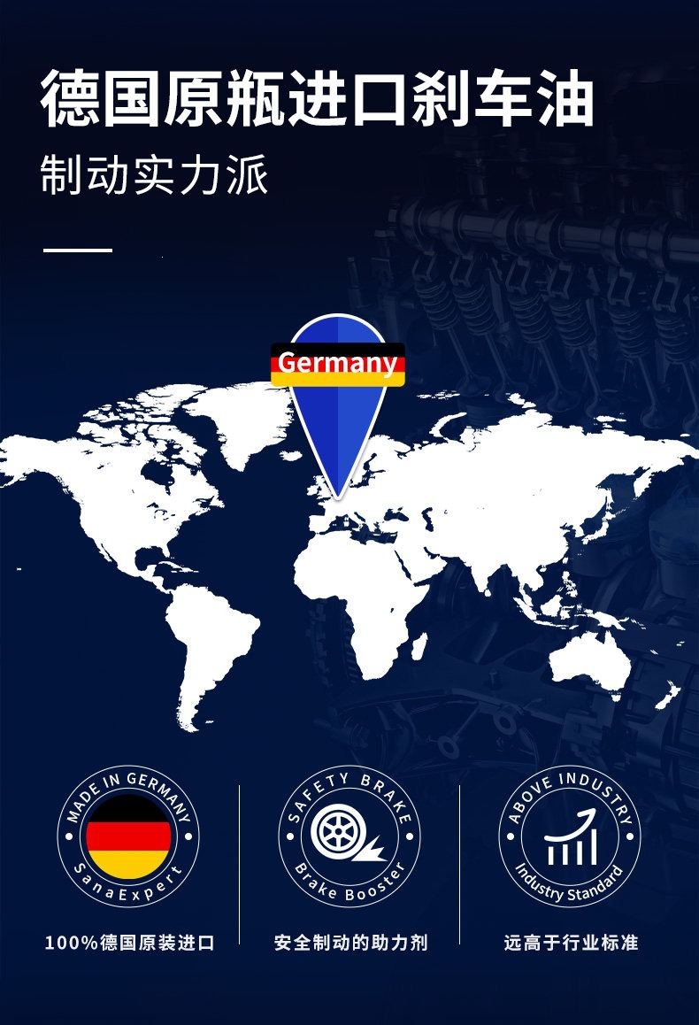 Ate Brake Fluid Is Originally Imported, Fully Synthetic, Low Viscosity, Motorcycle and Car Clutch Brake Fluid Dot 5.1