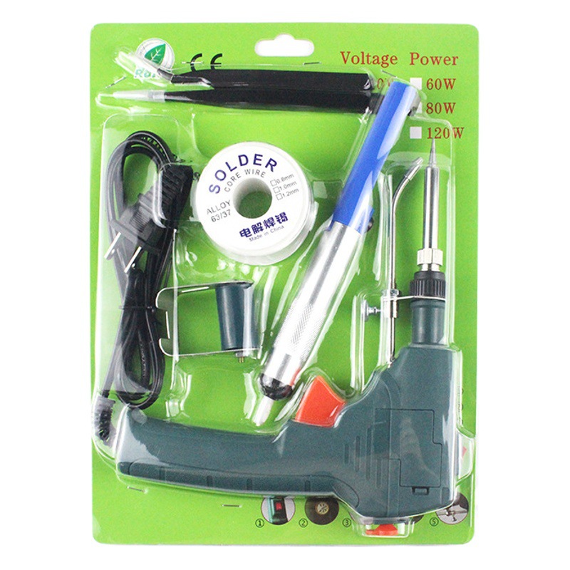 Estilo transfronterizo 110V pistola de soldadura manual calefacción interna alimentación automática de estaño soldador eléctrico traje rápido descarga de estaño pistola de soldadura eléctrica