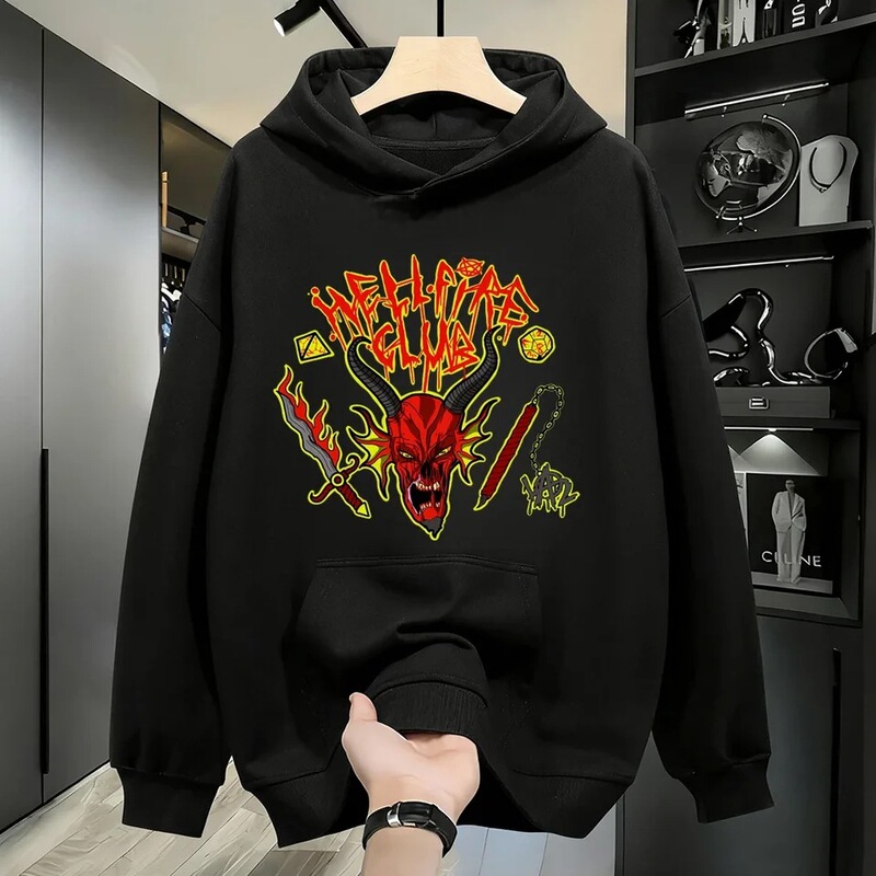 【Cross-Border European Size】Stranger Things Fire Club Monster Print Sweatshirt 2026 - Matching for Families and