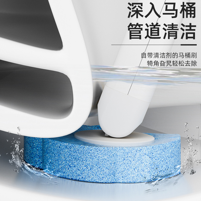 使い捨てトイレブラシセット、浴室死角なし、滅菌家庭用使い捨て交換用クリーニングブラシヘッドトイレブラシ|undefined