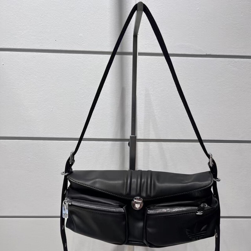 2026 New Adidas Trefoil Leather Shoulder Bag, Large Capacity, Adjustable Crossbody Bag, Commuting Sports Handbag 2026 New Adidas Trefoil Leather Shoulder Bag, Large Capacity, Adjustable Crossbody Bag, Commuting Sports Handbag