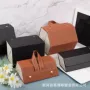 pu品质手工皮革眼镜盒