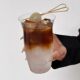 Simple Guofeng Glass Wide Mouth Transparent Coffee Cup Fruit Tea Cup High Color Value Drinking Cup Cold Extraction Cup Cold Drink Cup
