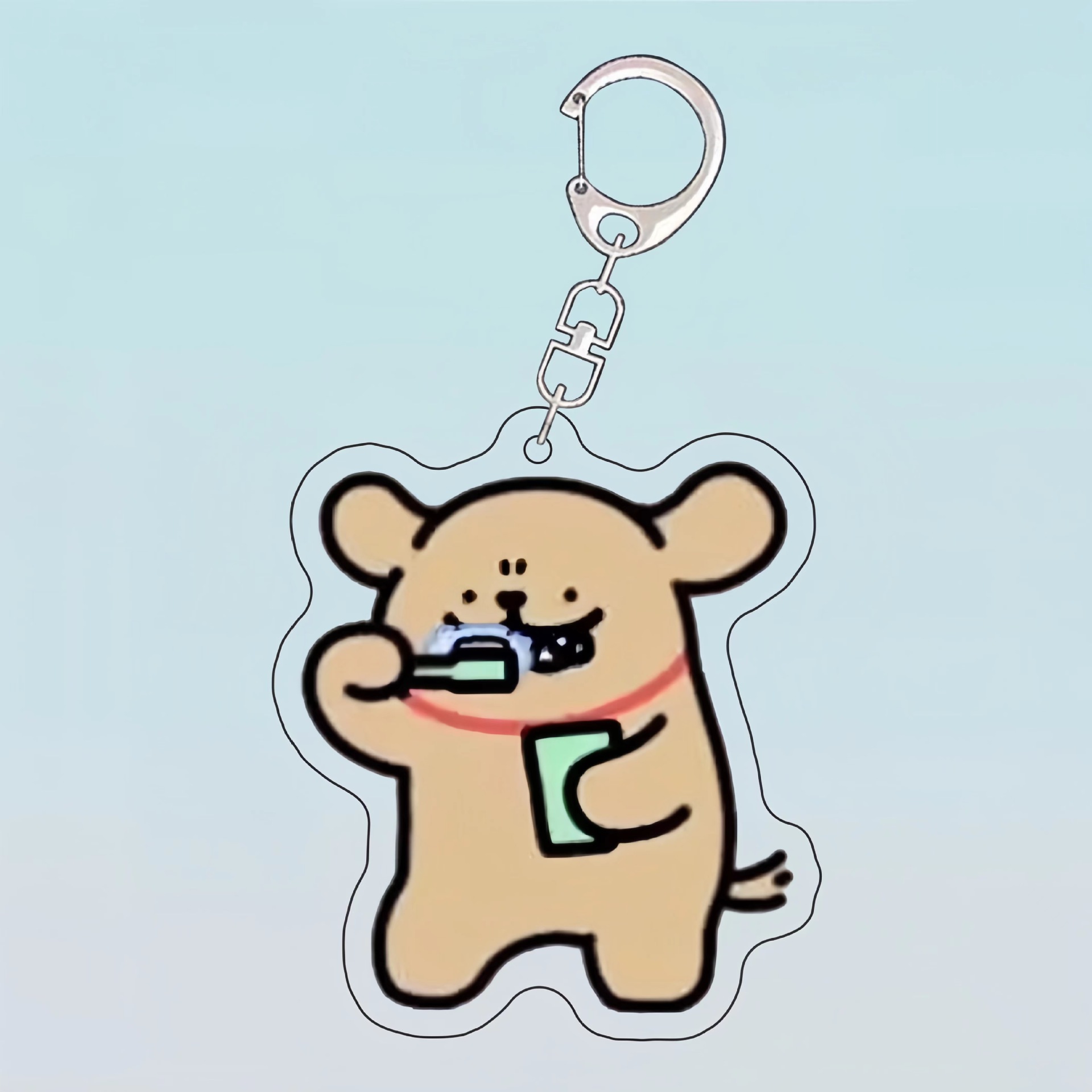 Líneas lindas perros acrílicos llaveros parejas amigas caricaturas mochilas divertidas colgentes amigos pequeños regalos lotes
