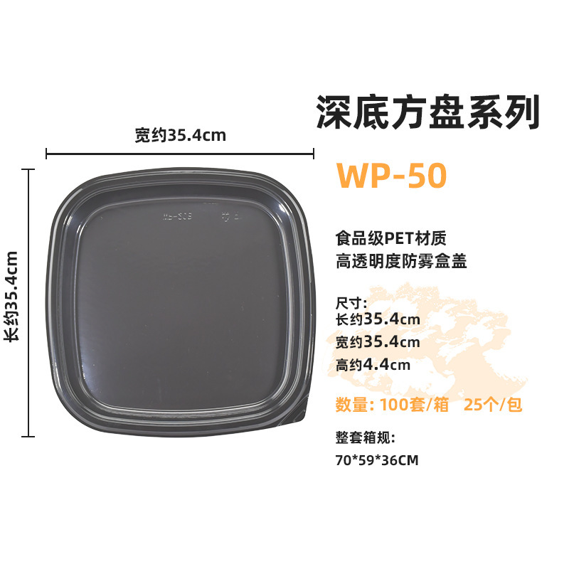 Wenpai 包装大型正方形プレート寿司牛肉と羊肉の包装箱日本料理サーモン刺身包装箱卸売|undefined