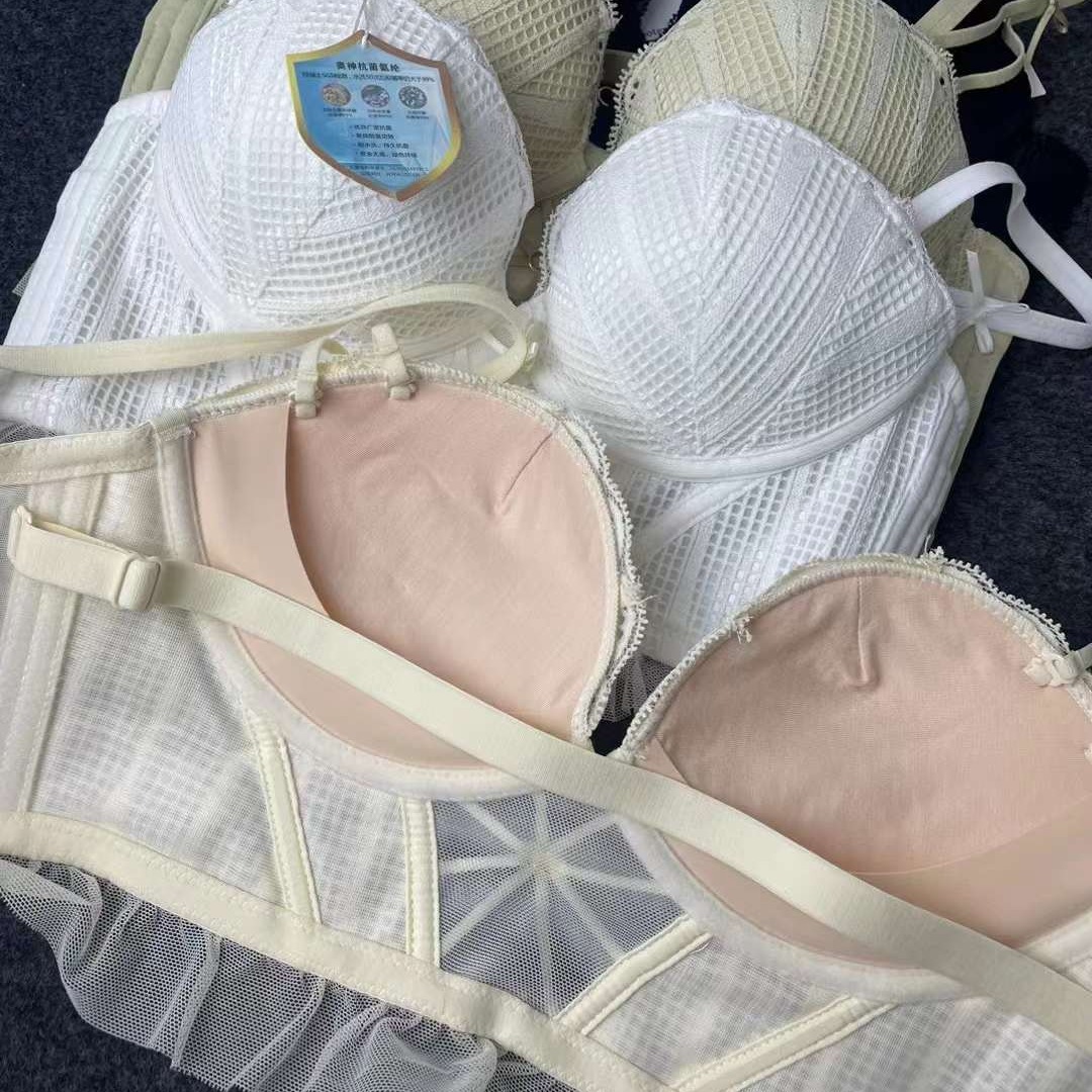 Bréster de alta calidad estilo de encaje jacquard transpirable ajustable confort lateral plegable ropa interior de botón múltiple