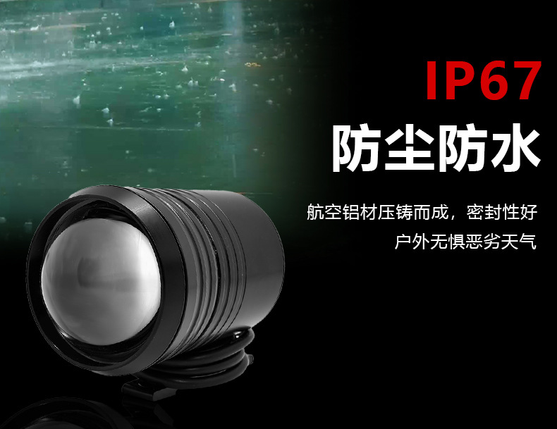 LED Lens Headlight U2 10W Spotlight for Car Motorcycle Modification