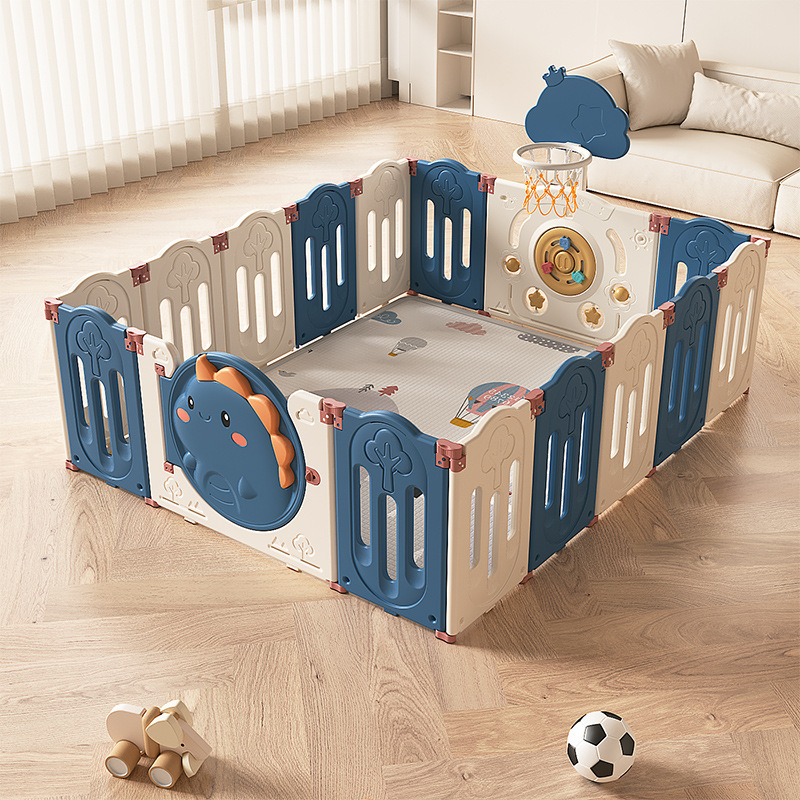 Children's Playpen Foldable Baby Indoor Home Crawling Mat Protective Fence Infant Toddler Safety Fence Educational