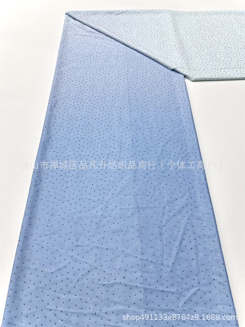 Vestido de cena de moda de fiesta de baile de camisa de vestido de tela gradiente caliente taladro de tela transpirable de alta elasticidad image 17
