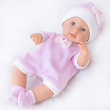 希音TEMU热销30CM重生娃娃全身搪胶仿真婴儿娃娃儿童安抚玩偶批发