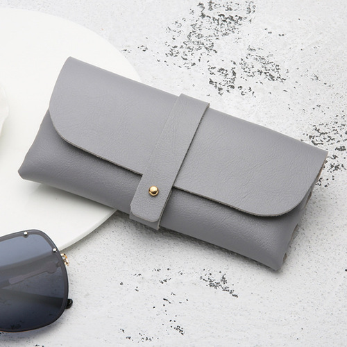 Leather handmade glasses case, fashionable and personalized sunglasses storage soft bag, wholesale multi-color PVC leather glasses case