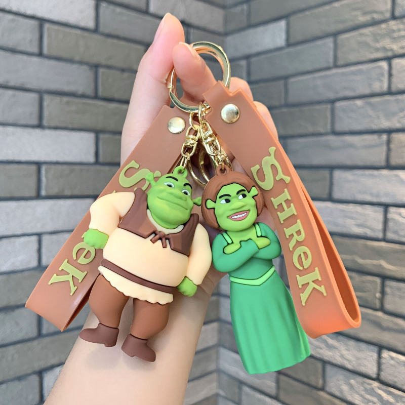 Creative Cartoon Monster Shrek Keychain Doll Exquisite Couple Backpack Car Hanging Key Chain Jewelry