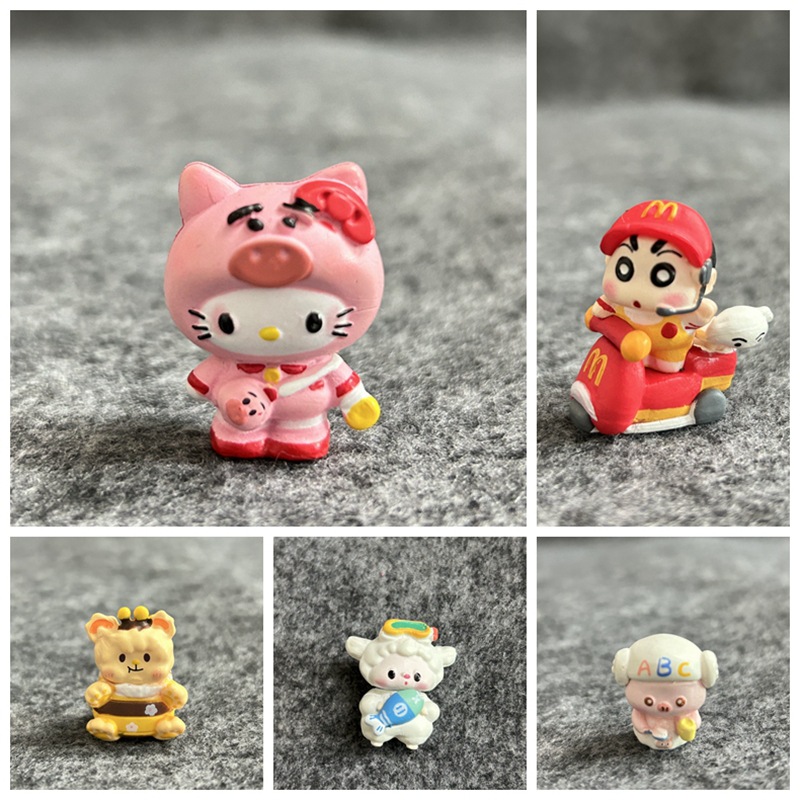 싱글 라이딩 작은 새 양고기 작은 꿀벌 새끼 고양이 DIY 수제 소재 액세서리 마이크로 풍경 장식 인형