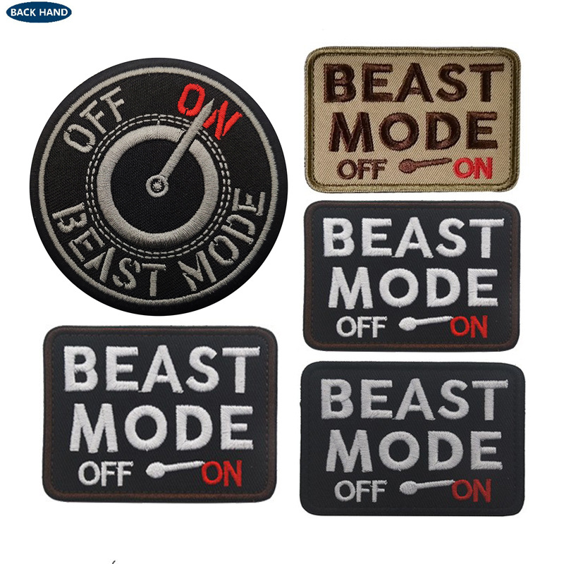 跨境货源现货BEAST MODE ON PATCH 野兽模式打开刺绣布贴包配补丁