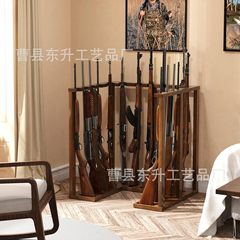 木质步枪收纳架室内独立式猎枪架射击馆枪支架置物架儿童玩具枪架
