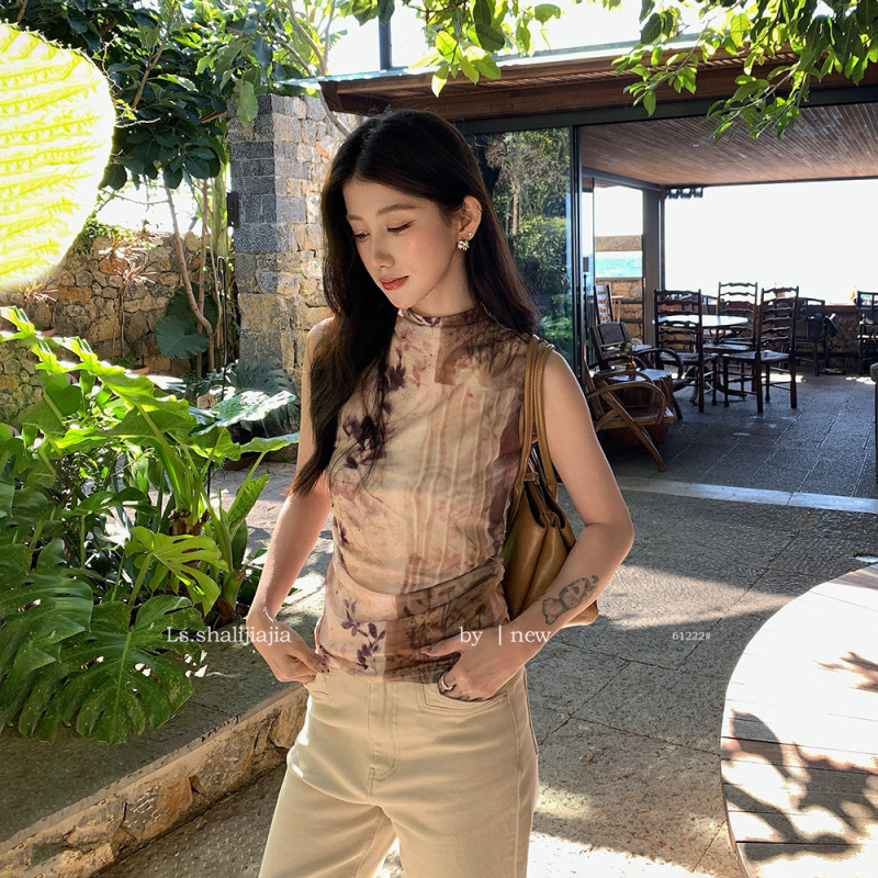 Ls Elegant and Graceful Gradient Design Slim-Fit Blouse for Women Guangzhou Shisanxing 2026 Spring New Style Top 61222 #