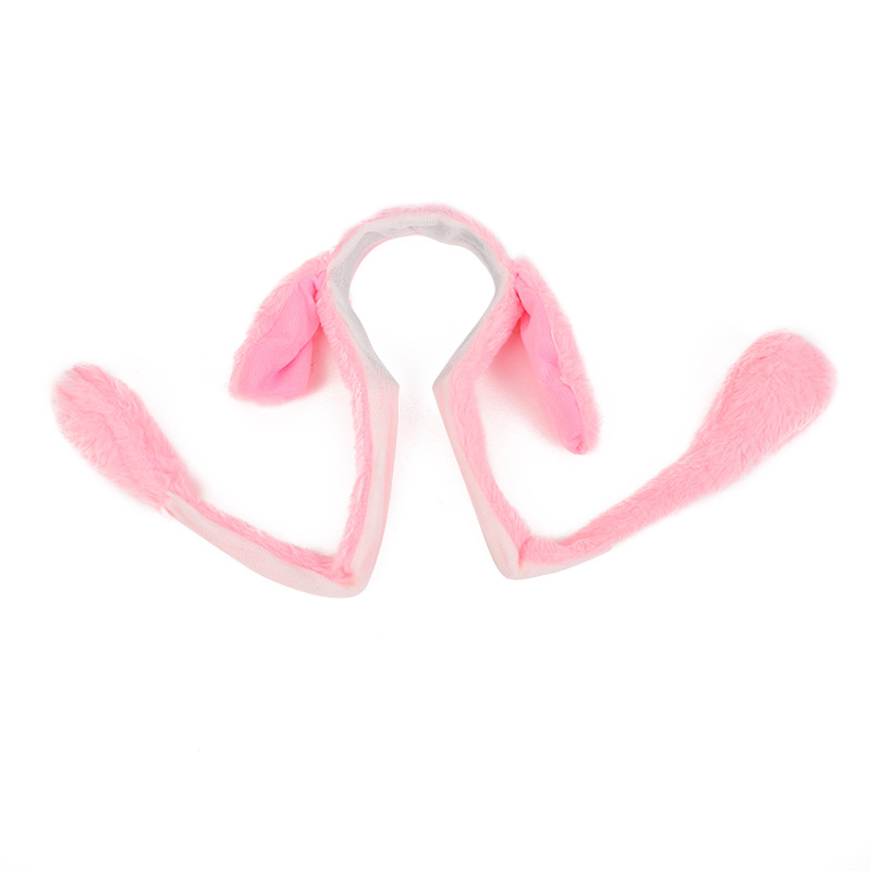 Nuevo sombrero de conejo brillante, orejas de Airbag de dibujos animados, Orejas de conejo móviles, diadema de celebridad de Internet, venta de juguetes lindos al por mayor