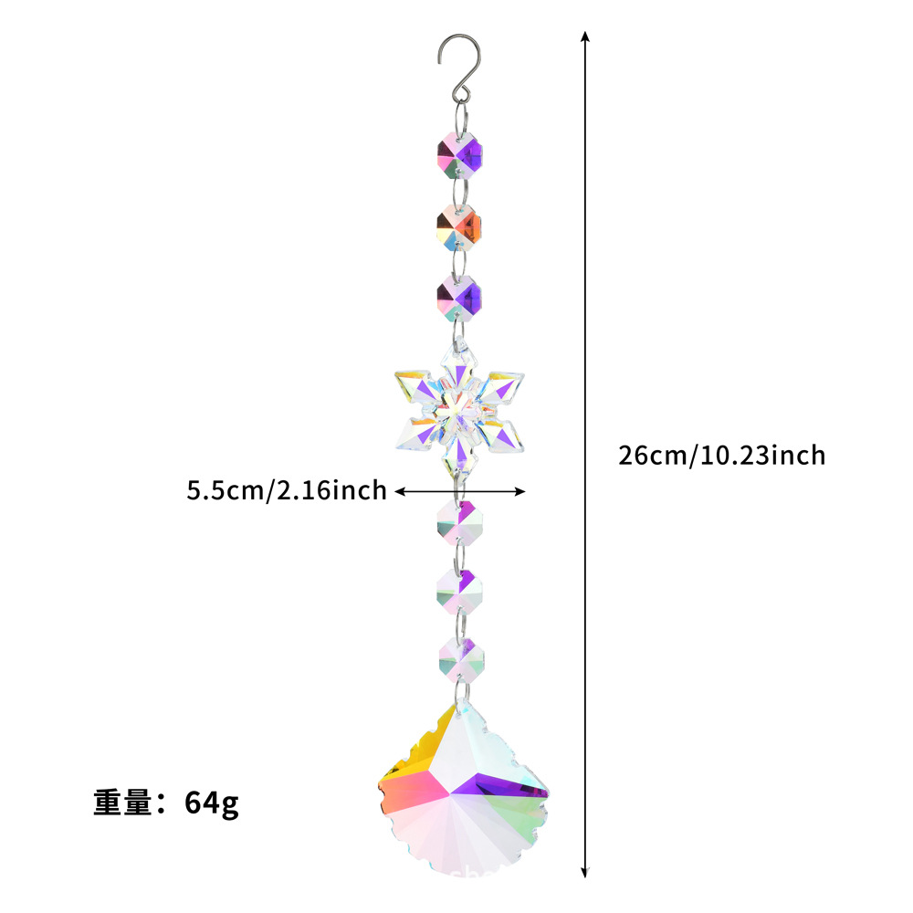 Transfronteriza decoración del árbol de Navidad decoración de la ventana colgante de cristal Sun Catcher acrílico copo de nieve coche colgante