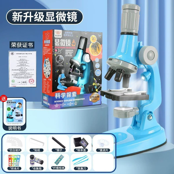 Blue microscope, 1200 times increase