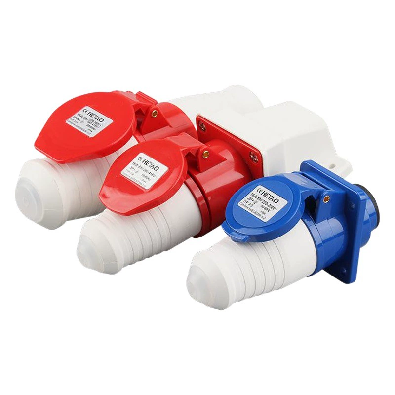 Промышленная авиационная розетка, разъем 16/32 А, 3-жильный, 4-жильный, 5-фазный, четырехпроводной, док-станция 380, невзрывозащищенная вилка