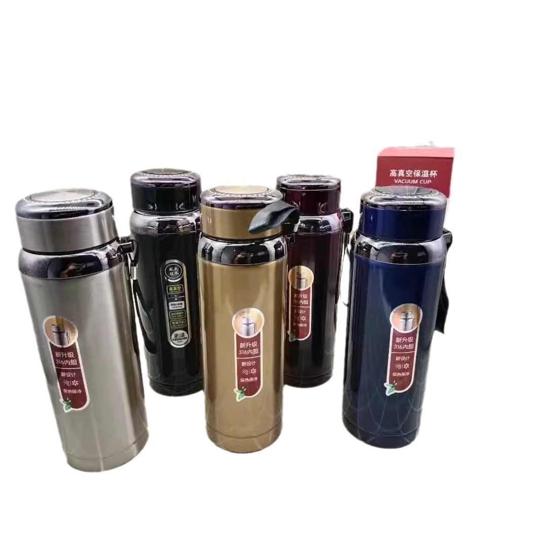 Sunlong 316 taza de acero inoxidable con cuerda de elevación de alta capacidad de montaña tetera de viaje tetera de agua de negocios tetera de cabina
