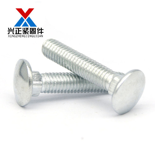 Semi-round head square neck bolt galvanized carriage screw large flat head shelf bolt bridge screw M5M6M8M10M12