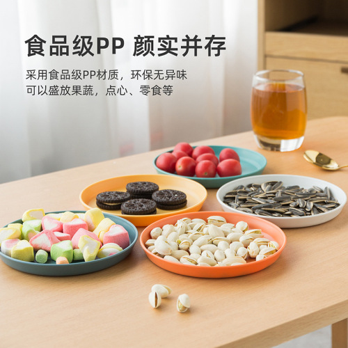 5YA1 Wholesale spit bone dish household side dishes snack plate dining table plastic dipping sauce spit bone garbage plate slag plate