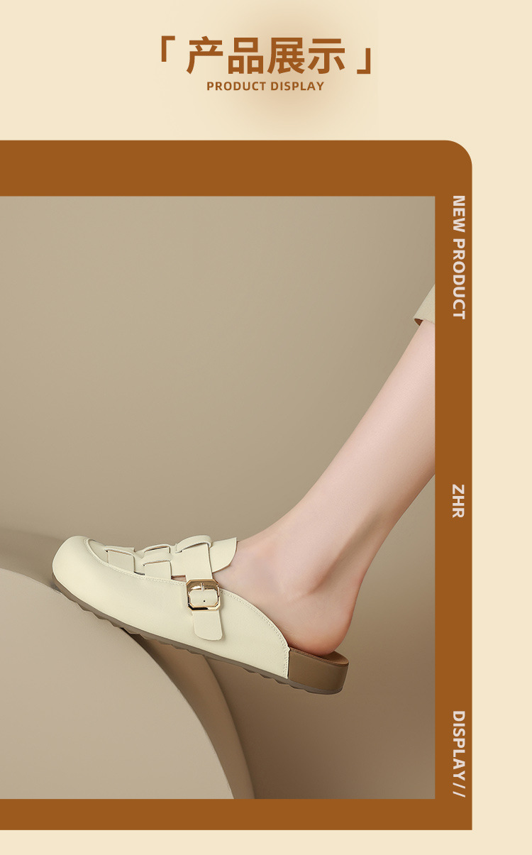 Dép sandal nữ quai chữ V đế dày phong cách cổ điển — AB198 Hạnh chi tiết 9