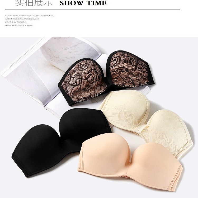 Nanhai Original Peace of Mind Strapless Miracle Invisible Underwear Women's Gather Non-slip Seamless Thin Wedding Dress Bra
