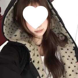可爱爱心连帽棉服减龄2026新款宽松外套羊羔双面穿上衣棉袄图片色