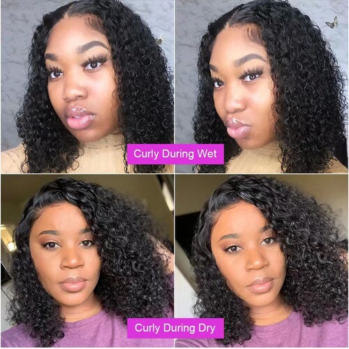 Lace Front Wig Transparent Front Glue Free HD Human Hair with Baby Pre-Pull Hairline Density Brazilian Wig