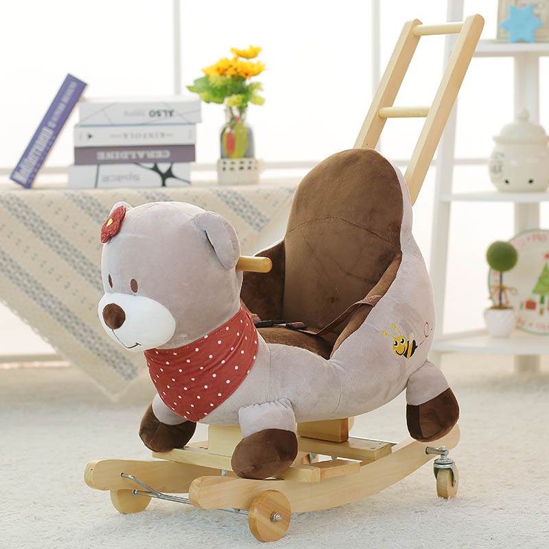 Cartoon Donkey Kids Music Caballo de Meca Baby Toy Car Trojan Baby Baby Rock Car Regalo de Aniversario