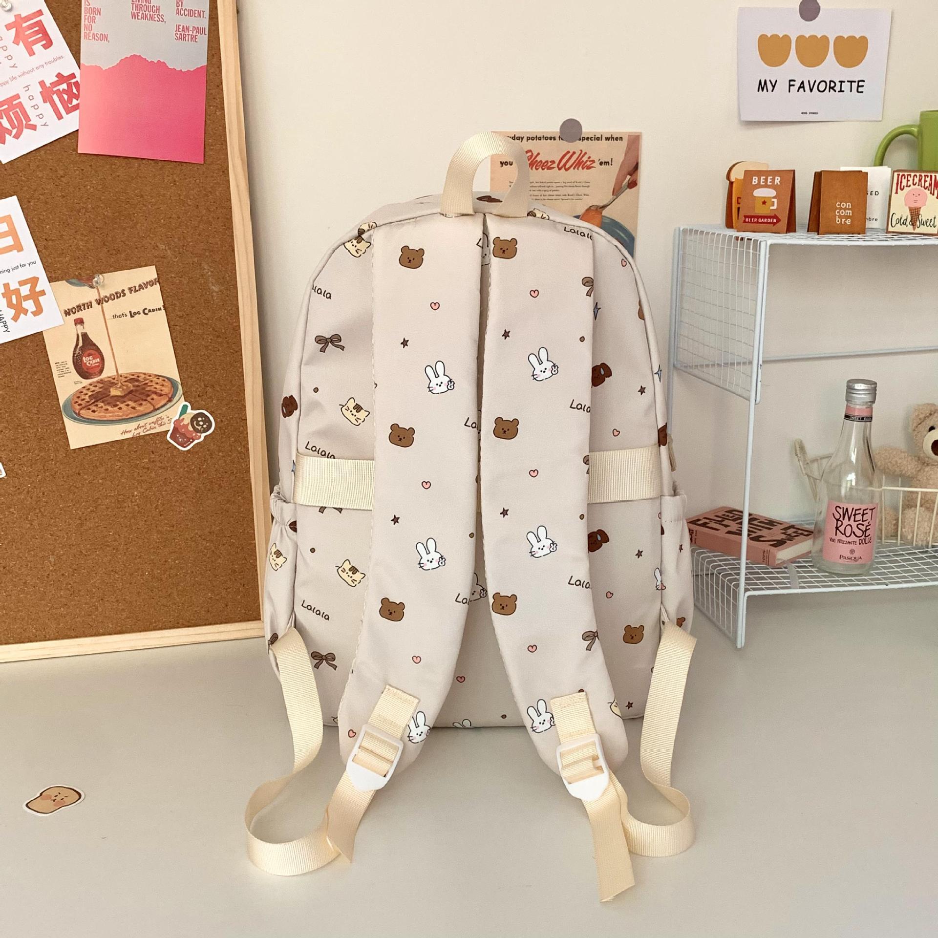 Mochila linda mochila escolar de gran capacidad 2024 mochila nueva bolsa de estudiante de secundaria y preparatoria bolsa de dolor casual al por mayor